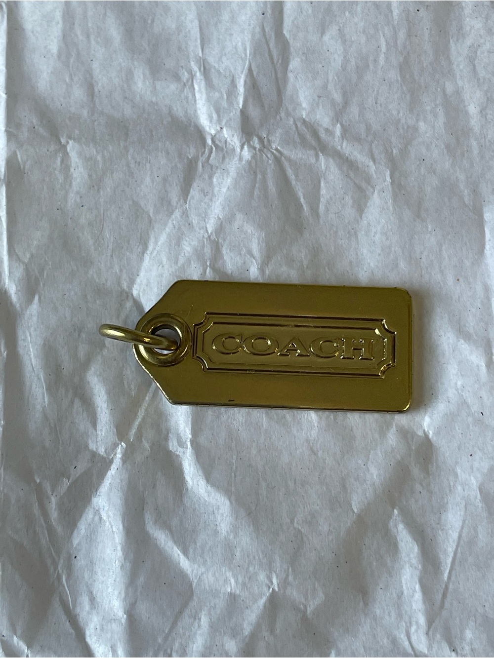 ❌NOT FOR SALE❌ COACH Gold Metal Bag Charm Tag
